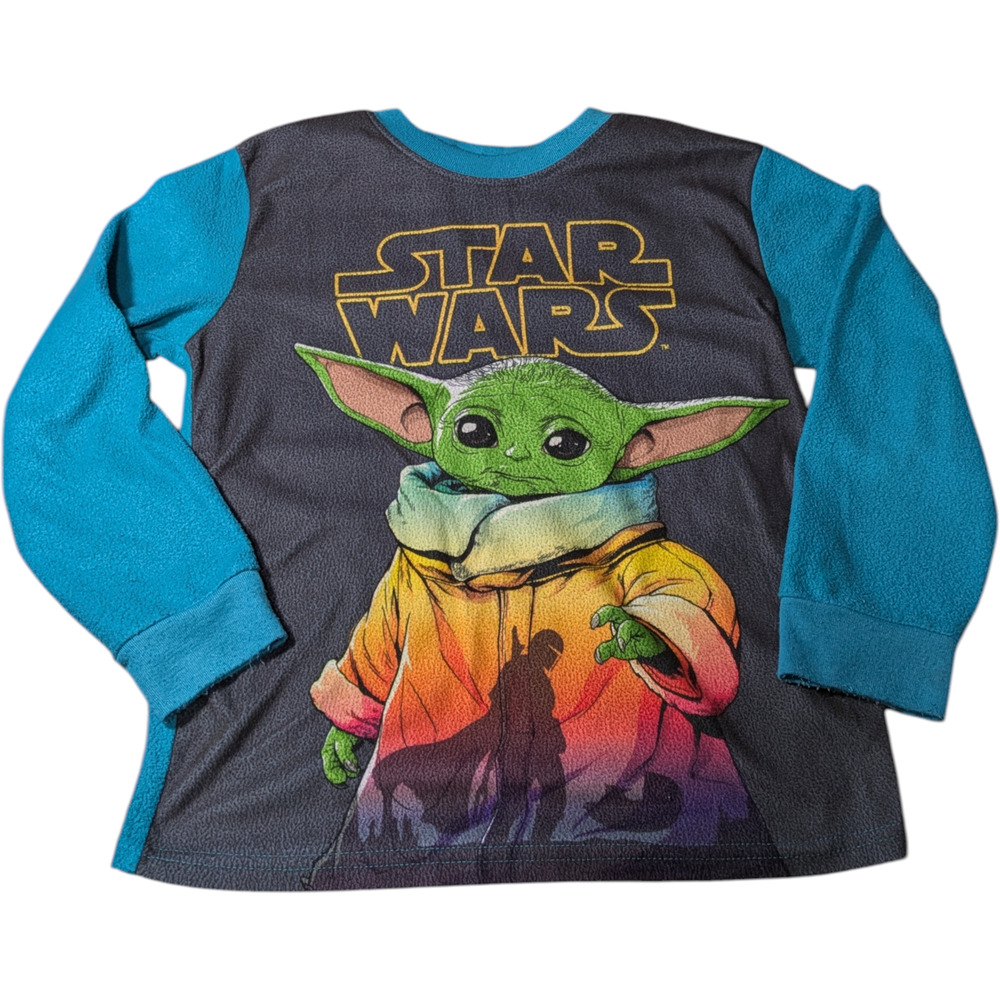 Star Wars Baby Yoda Pajama Top Featuring A Graphic Of Grogu Size Youth Small